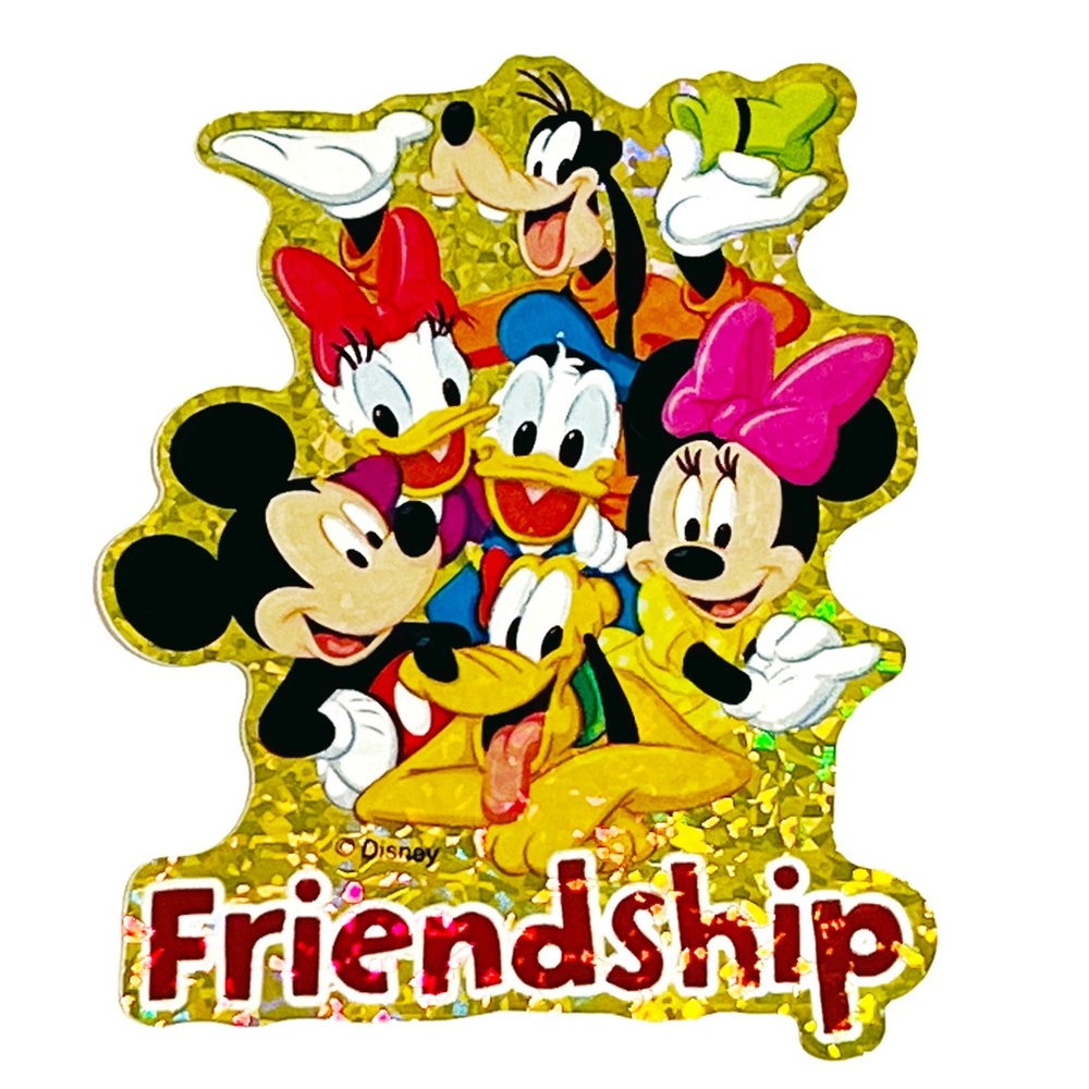 Vintage Sandylion Disney Mickey Mouse Friends Large Sticker Sparkly Holographic